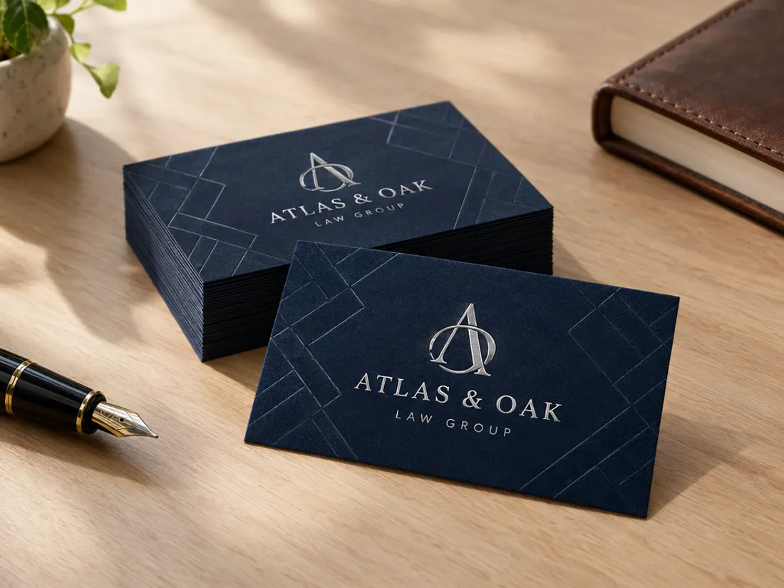 Raised Foil + Gloss Business Cards, redesigned by PrintFlashy