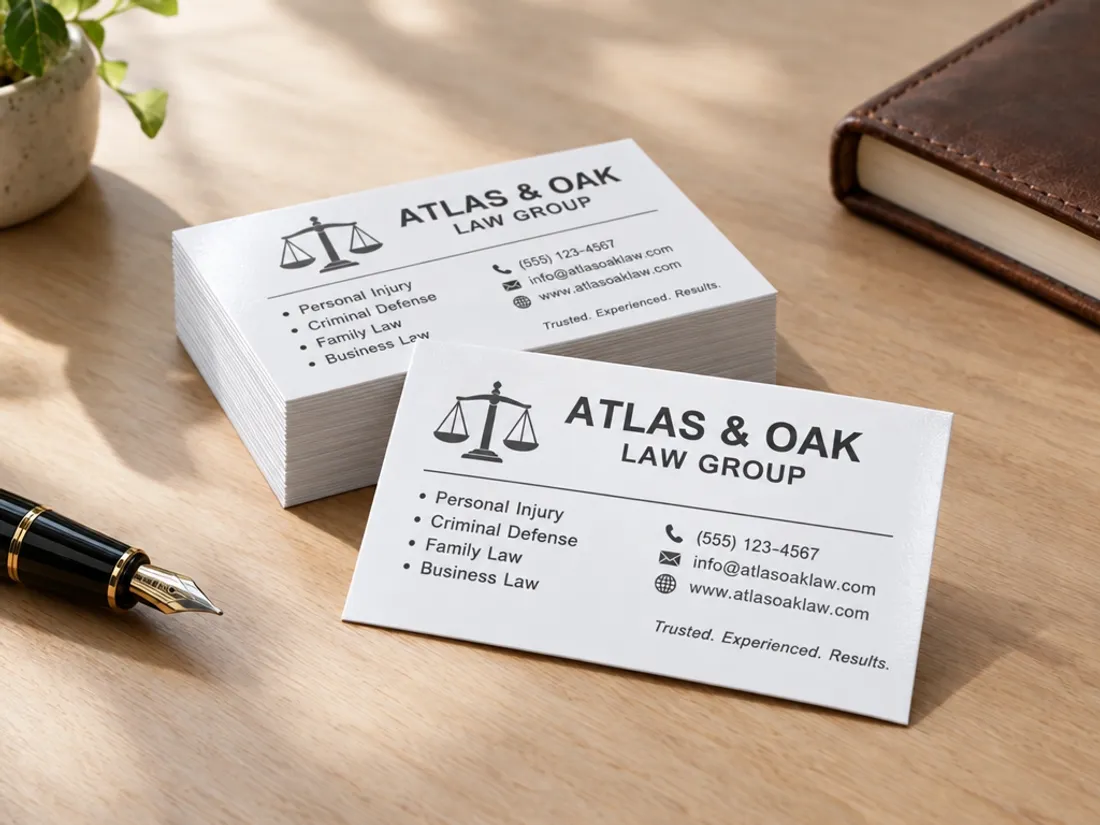Raised Foil + Gloss Business Cards, typical version