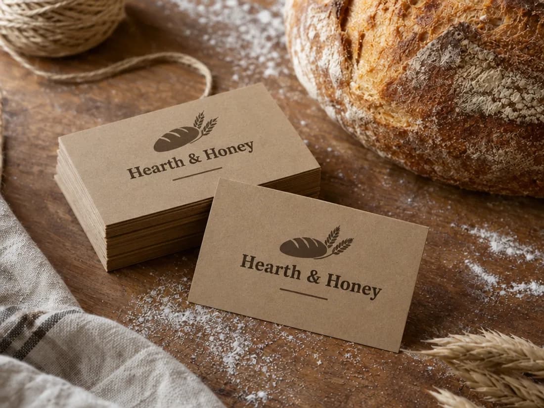 Kraft Business Cards, typical version