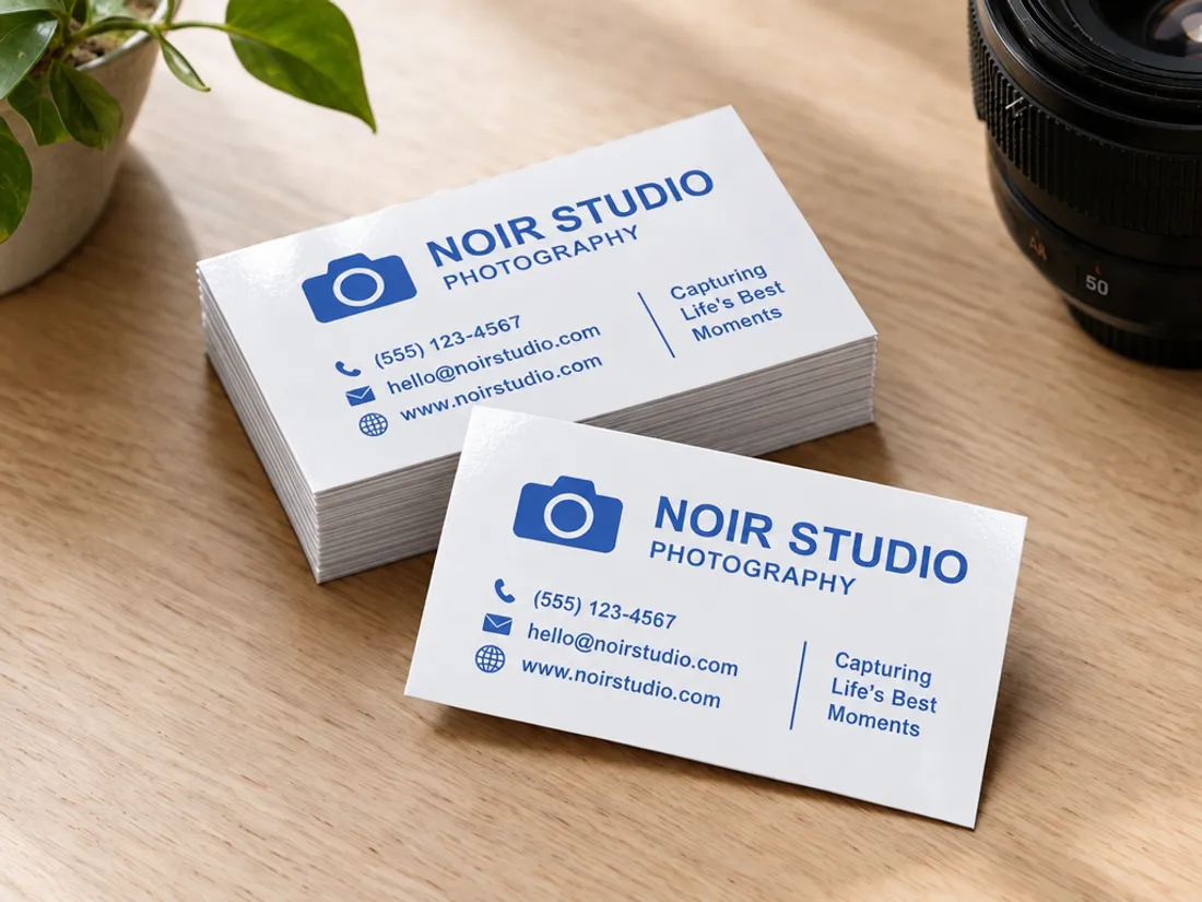 Raised Spot UV Business Cards, typical version