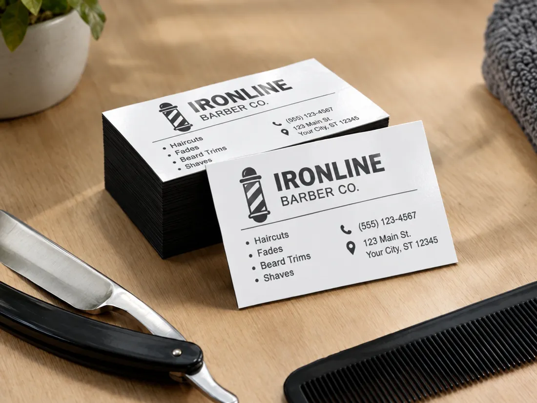 Black Edge Business Cards, typical version