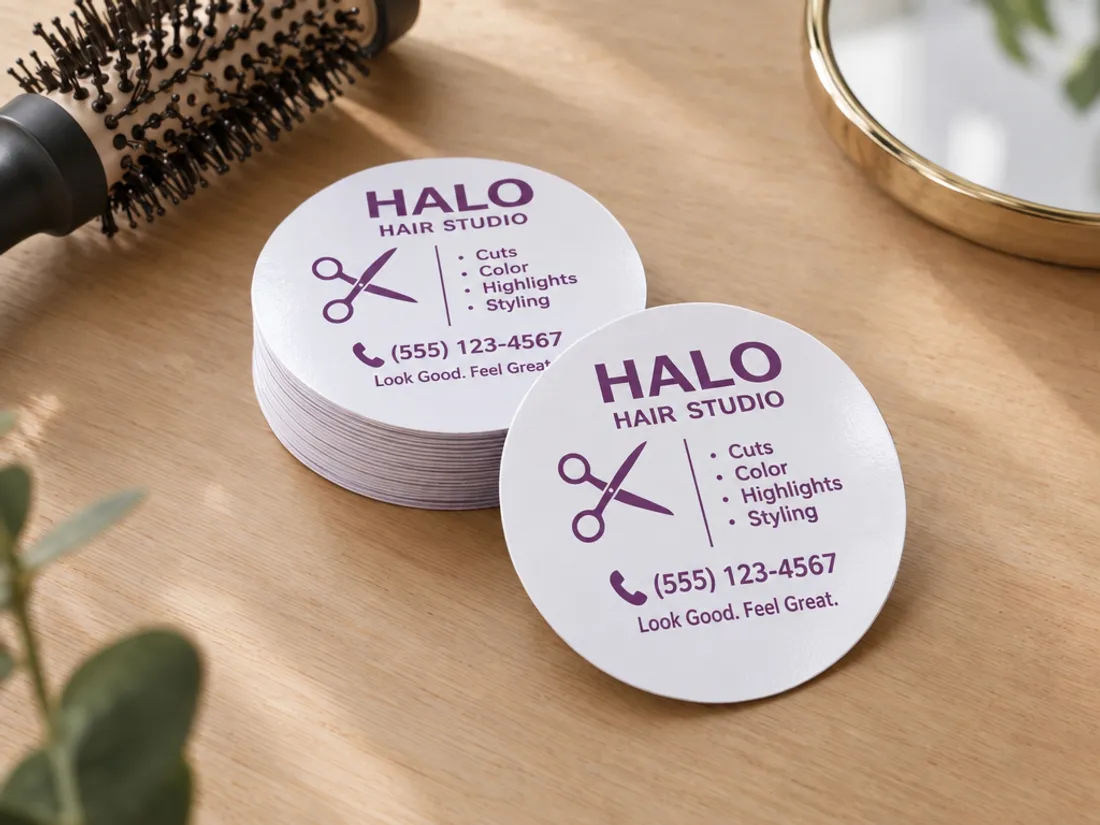 Circle Business Cards, typical version