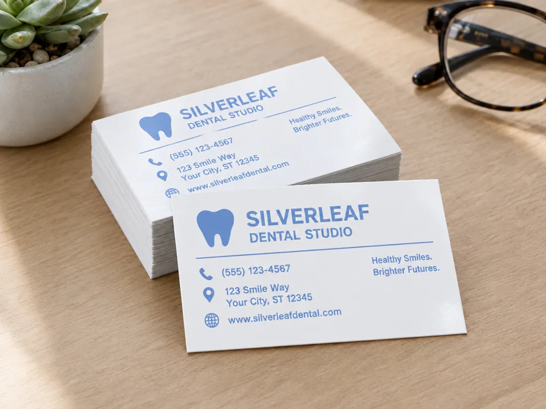 Foil Business Cards, typical version