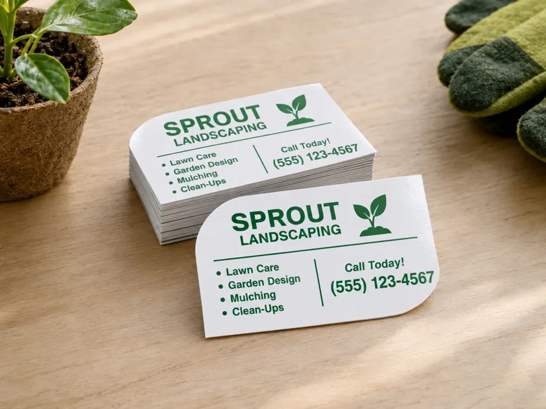 Leaf Business Cards, typical version