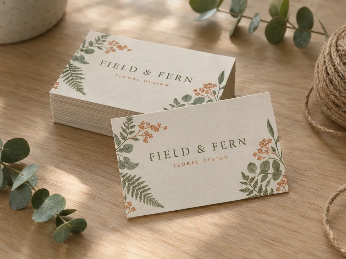 Natural Business Cards, redesigned by PrintFlashy