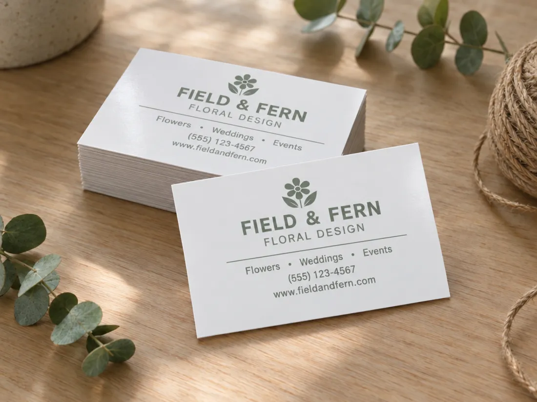 Natural Business Cards, typical version