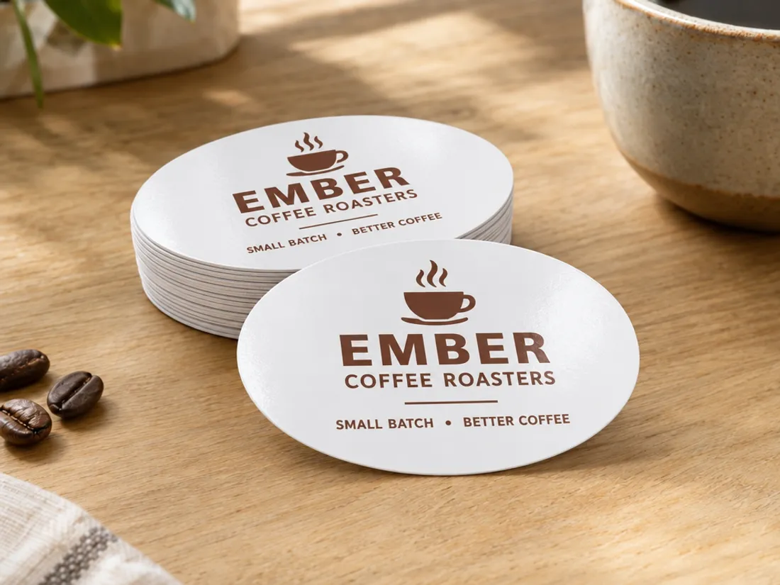 Oval Business Cards, typical version