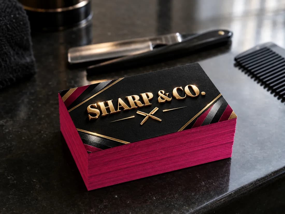 Painted Edge Business Cards, redesigned by PrintFlashy
