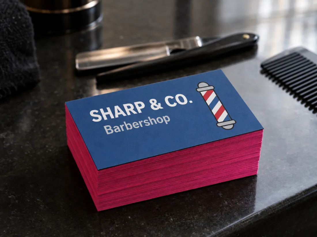 Painted Edge Business Cards, typical version