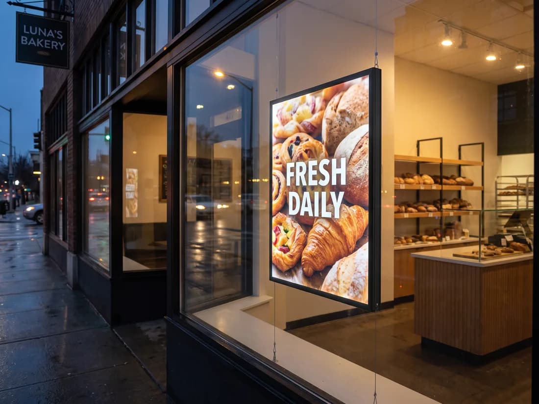 Lit Window Signs, redesigned by PrintFlashy